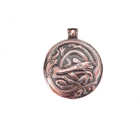Cast pendant "Intertwined dogs"