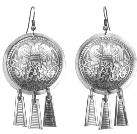 Noisy earrings "Two-headed birds"