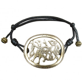Cord bracelet "Bird with intertwined tail"