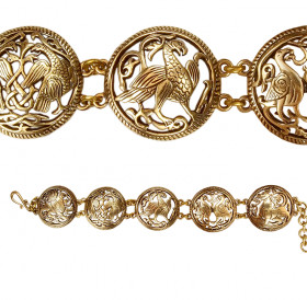Slotted bracelet "Suzdal animals and birds"