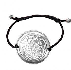 Bracelet-lace "Suzdal bird". Embossing