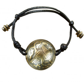 Spherical bracelet-cord "Suzdal bird"
