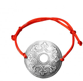 Bracelet-lace "Wish of wealth". Embossing