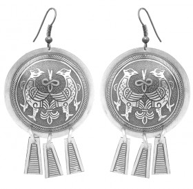 Noisy earrings "Terekhovskie birds"