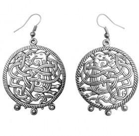 Slotted earrings "Unknown animal"