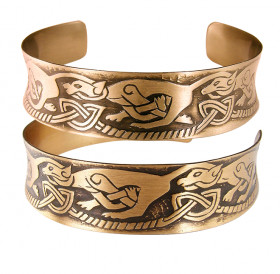Concave bracelet "Celtic dogs"