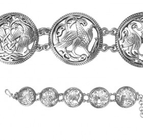 Slotted bracelet "Suzdal animals and birds"