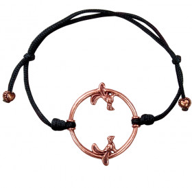 Bracelet-lace "Birds in a ring"