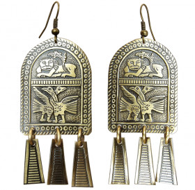 Noisy earrings "Vladimir geese-swans"