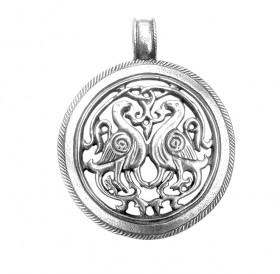Slotted pendant "Suzdal pigeons"