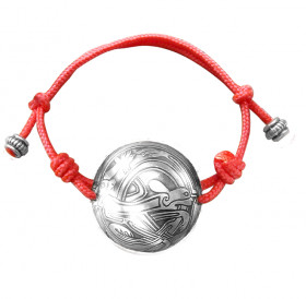 Spherical bracelet-lace "Celtic intertwined dogs"