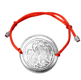 Bracelet-lace "Suzdal bird". Embossing