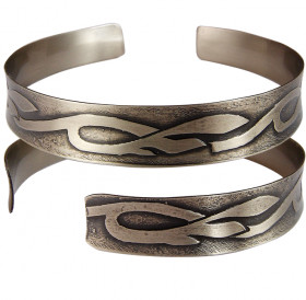 Concave bracelet "Meadow grasses"