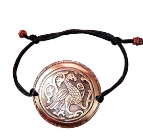 Bracelet-lace "Suzdal bird". Embossing