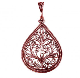 Slotted pendant "Snow Patterns"
