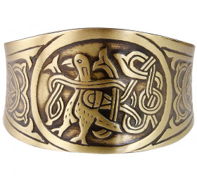 Concave bracelet "Bird with intertwined tail"