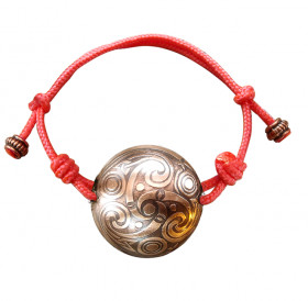 Spherical bracelet-cord "Three-legged Kolovrat"