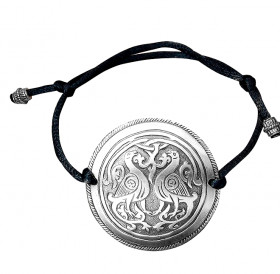 Bracelet-lace "Suzdal pigeons". Embossing