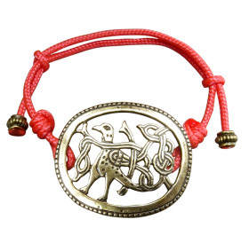 Cord bracelet "Bird with intertwined tail"