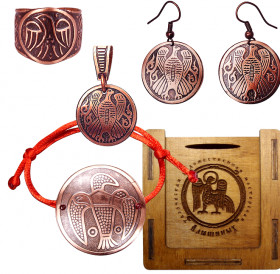 Jewelry set "Falcon" No. 2 in a gift box