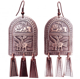 Noisy earrings "Vladimir geese-swans"