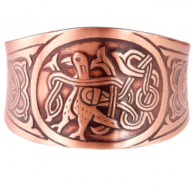 Concave bracelet "Bird with intertwined tail"