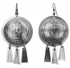 Noisy earrings "Suzdal hawks"