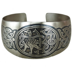 Bracelet "Peaceful bird with intertwined tail"