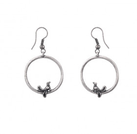 Earrings "Birds in a ring"