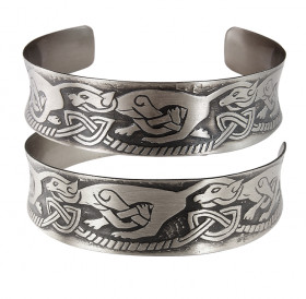 Concave bracelet "Celtic dogs"