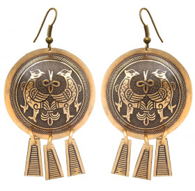 Noisy earrings "Terekhovskie birds"