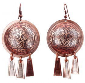 Noisy earrings "Suzdal hawks"