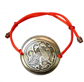 Bracelet-lace "Suzdal bird". Embossing