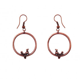 Earrings "Birds in a ring"