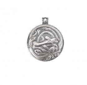 Cast pendant "Intertwined dogs"