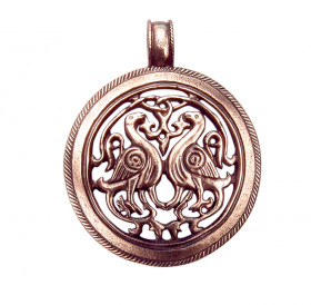 Slotted pendant "Suzdal pigeons"