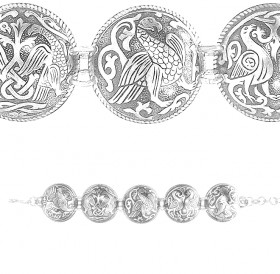 Bracelet "Suzdal animals and birds"