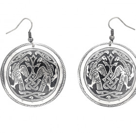 Earrings "Suzdal hawks"
