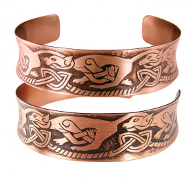 Concave bracelet "Celtic dogs"