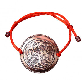 Bracelet-lace "Suzdal bird". Embossing