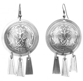 Noisy earrings "Suzdal hawks"