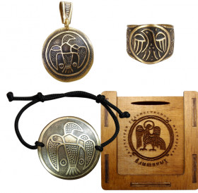 Jewelry set "Falcon" No. 1 in a gift box