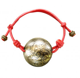 Spherical bracelet-cord "Three-legged Kolovrat"
