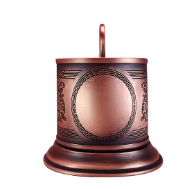 Cup holder with a glass "Patterns-2" (dark patterns on a light background)