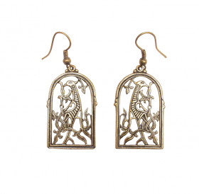 Earrings slotted "Kiev bird"