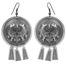 Noisy earrings "Terekhovskie birds"
