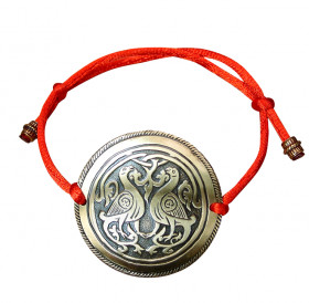 Bracelet-lace "Suzdal pigeons". Embossing