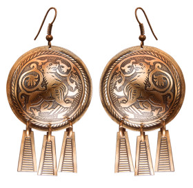 Noisy earrings "Suzdal lion"