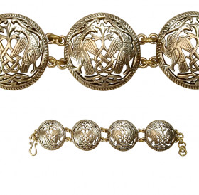 Slotted bracelet "Suzdal hawks"