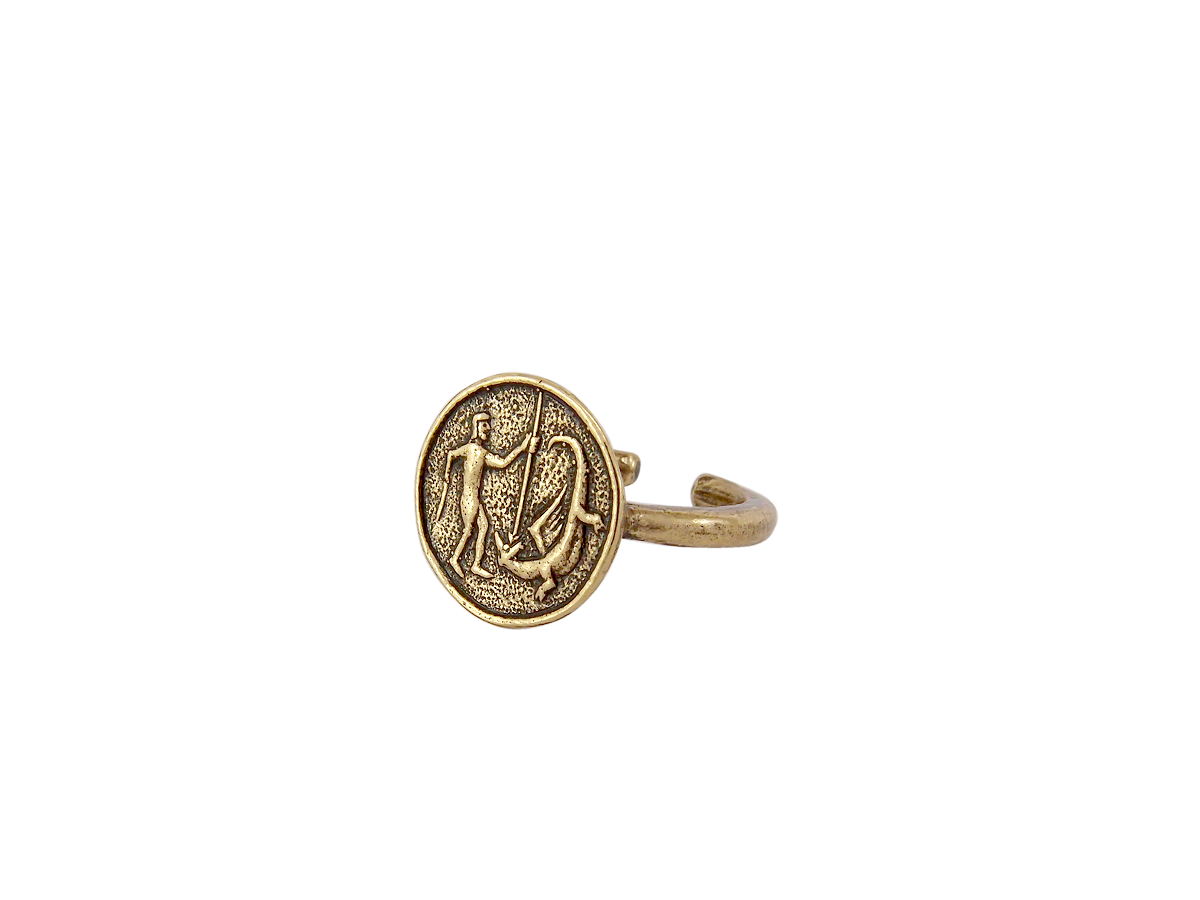 Ring "The Warrior Slaying the Raptor"